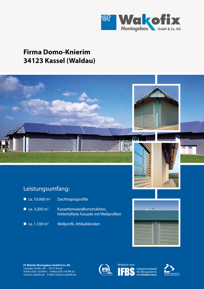 Referenz Dach- / Fassadenbau: Domo Knierim