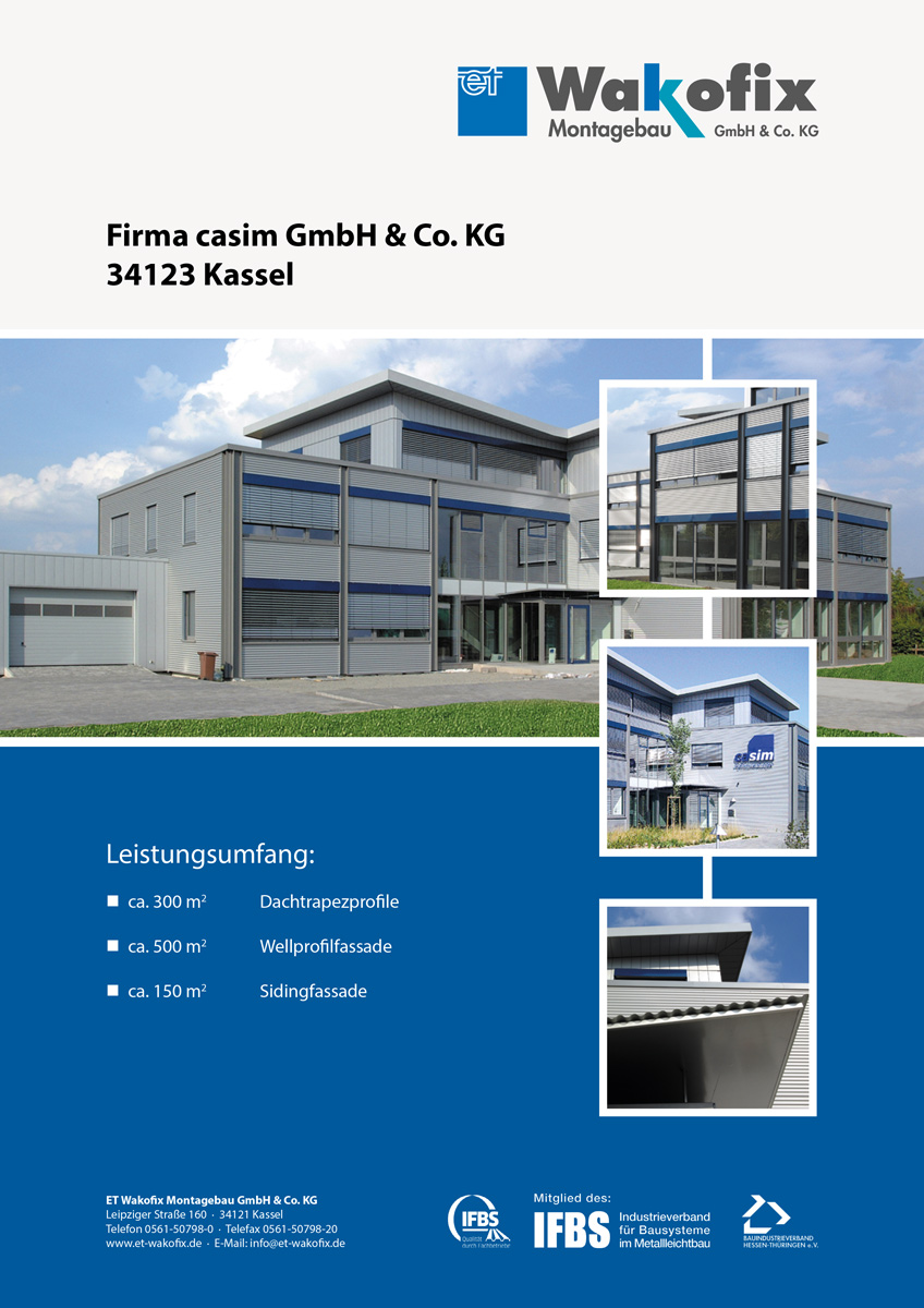 Referenz Dach- / Fassadenbau: Casim